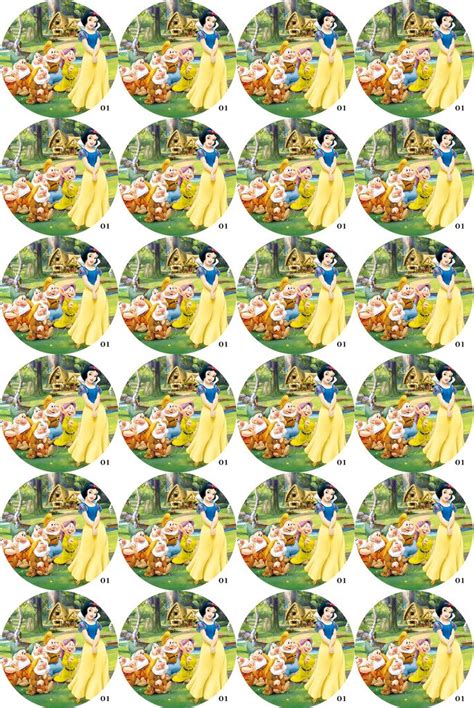 Buy Snow White And The Dwarfs X Pre Cut Fairy Cake Cupcake Edible