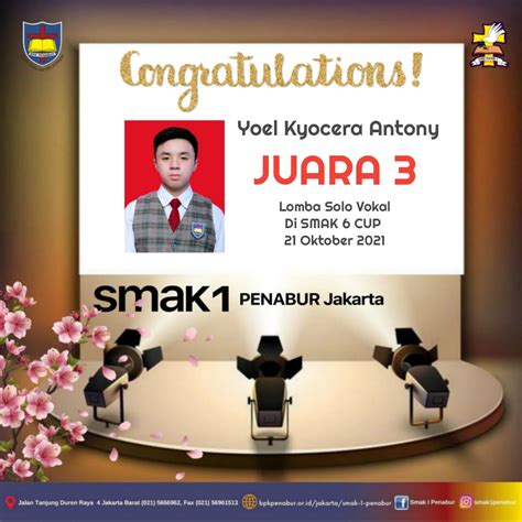 Prestasi Siswa Smak Penabur Jakarta Dalam Lomba Solo Vokalis Yang Di