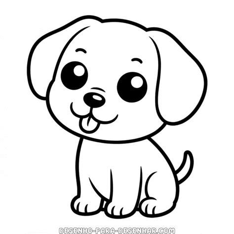 Desenho De Cachorro Fácil Para Criança - Desenho Fácil de Cachorro Simples e Fofo | Desenho Para Desenhar
