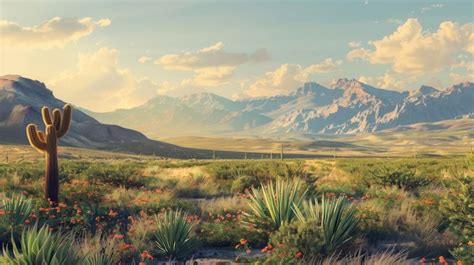 Premium Photo | Wild west texas desert landscape in the morning light ...