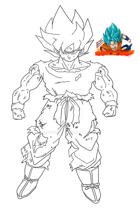 Super Saiyan Goku Lineart Vhs Box Art By Anthonyjmo On Deviantart