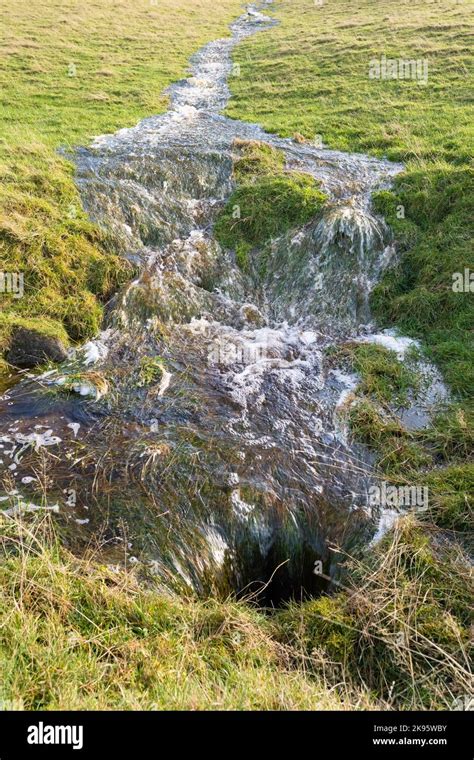 Surface Runoff Also Known As Overland Flow From A Hillside After Soil