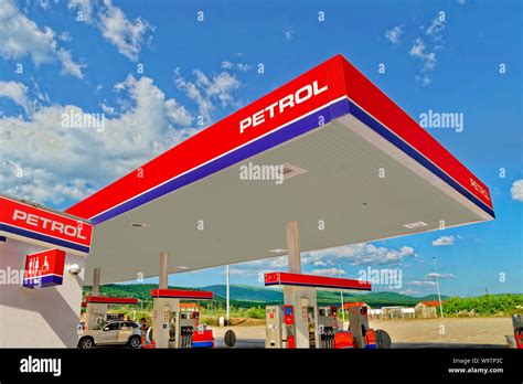 Petrol station simply branded as Petrol Stock Photo - Alamy