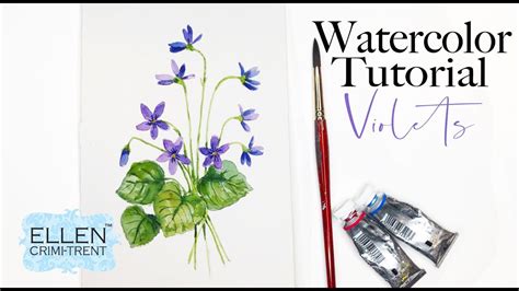 Watercolor Violets Painting Tutorial