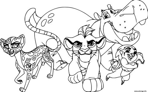 Coloriage Four La Garde Du Roi Lion Members Jecolorie