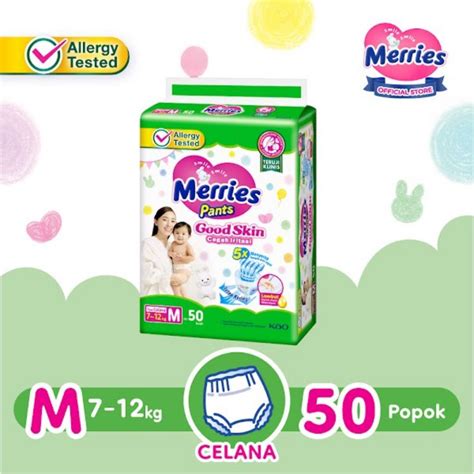 Jual Merries Pants Good Skin Popok Bayi Jumbo M50 Shopee Indonesia