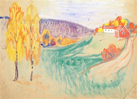 Autumn Landscape Edvard Munch Painting Edvard Munch