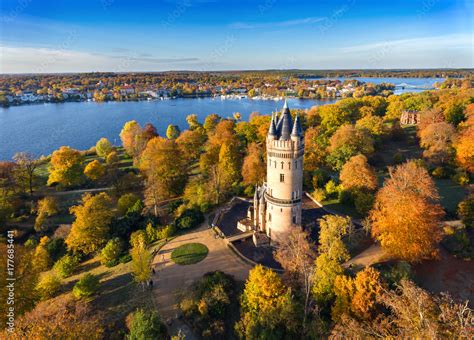 Flatow Tower Park Babelsberg Mit Glienicker Br Cke In Potsdam Germany