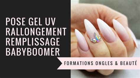 Pose Gel Uv Compl Te Avec Rallongement Remplissage Babyboomer Ongles