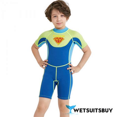 Boys Shorty Wetsuit Diving Springsuit 2.5MM SCR Neoprene Swimwear ...