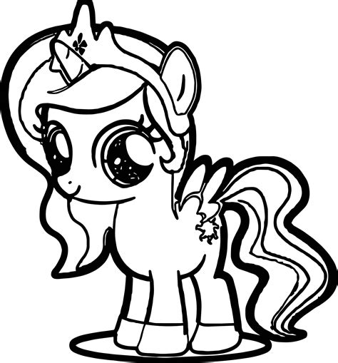 My Little Pony Coloring Pages Princess Luna Filly At