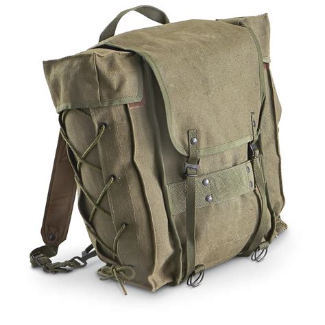 New Italian Military Canvas Backpack Olive Drab 182538 Rucksacks