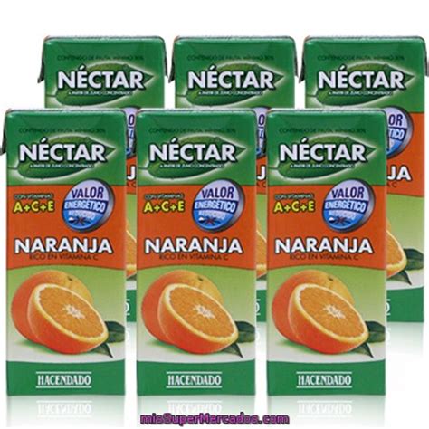 Mercadona nectar piña con valor energetico reducido hacendado