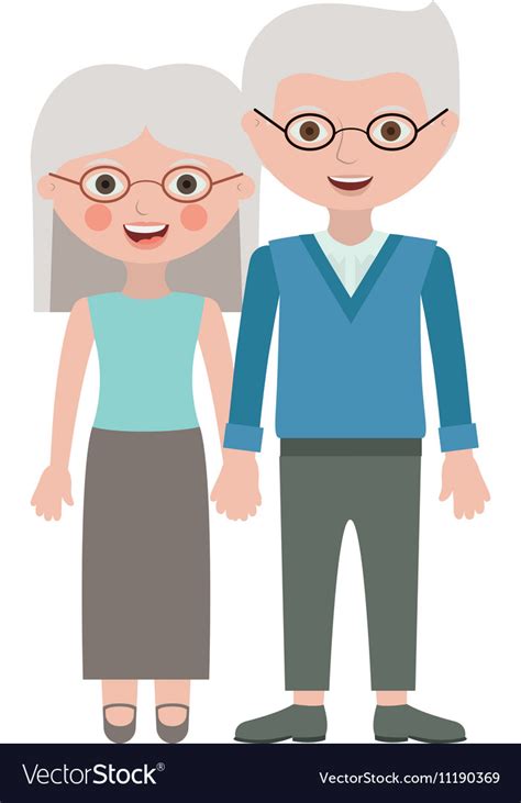 Old Woman And Man Cartoon Royalty Free Vector Image