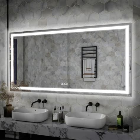 Inster Luminous In W X In H Rectangular Frameless Led Mirror