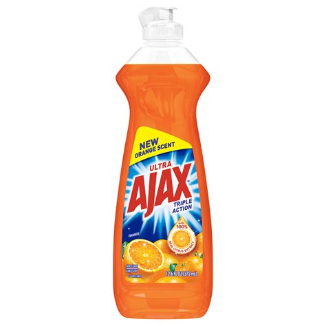 Ajax Ultra Triple Action Liquid Dish Soap Orange 126 Fluid Ounce