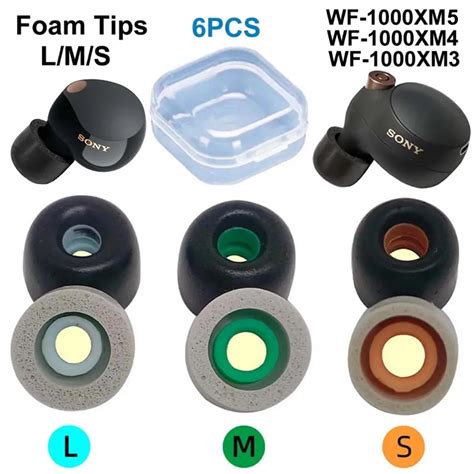 Memory Foam Ear Tips For Sony Wf 1000xm5 Wf 1000xm4 Wf 1000xm3 Eartips Cushion Earbuds Earplugs