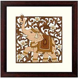 Elephant Trunk Up Painting CBT Frames - The Bombay Store