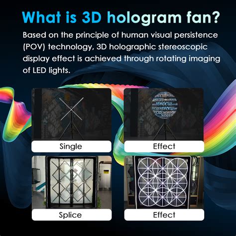 Hot Sell Cm Hd Holographic Display Spinning D Projector Led Advertising Hologram Fan