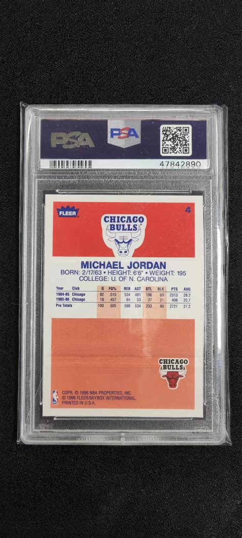 Fleer Decade Of Excellence Michael Jordan Goat