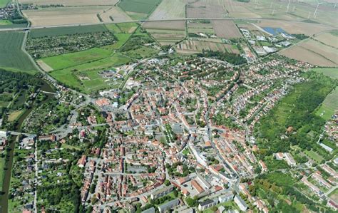 Luftaufnahme Artern Unstrut Stadtansicht Vom Innenstadtbereich In