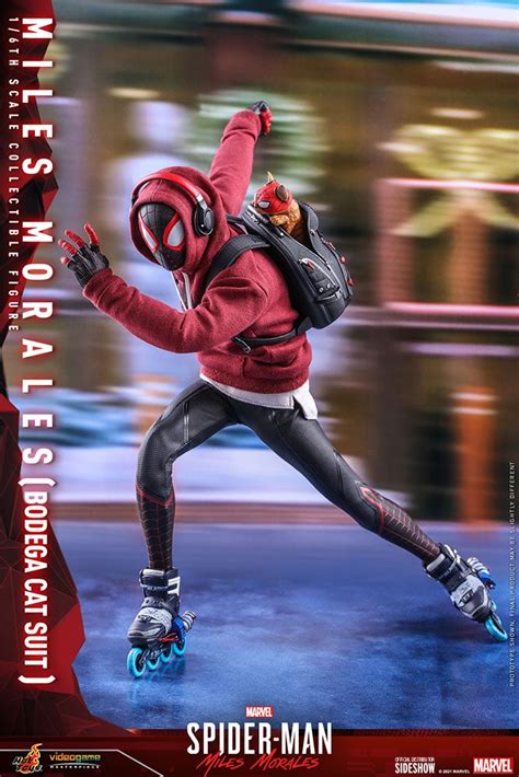 Slideshow Marvel S Spider Man Miles Morales Bodega Cat Suit Figure From Hot Toys