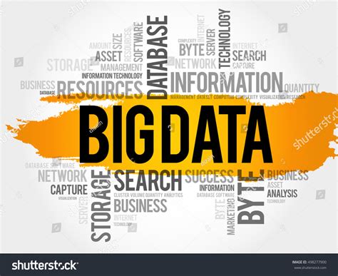 Big Data Word Cloud Collage Business Stock Vector Royalty Free