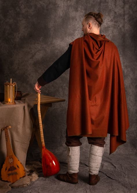 Medieval Woollen Rectangular Cloak Viking Wool Cloak For Etsy