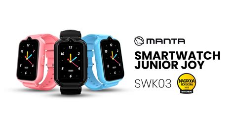 Smartwatch dla dzieci dziecięcy z GPS Manta Junior Joy 4G różowy