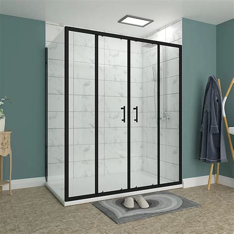 Rinse 1600x1000mm Sliding Shower Enclosure 6mm Easy Clean Glass