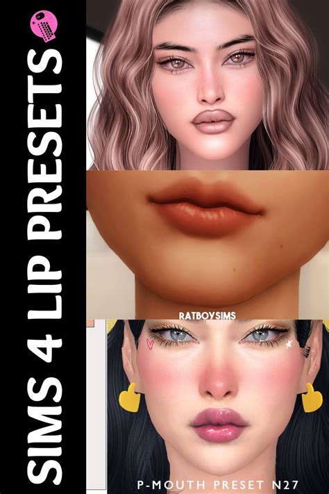 Kiss Ready Sims Lip Presets Heart Shaped Lips Sims Sims