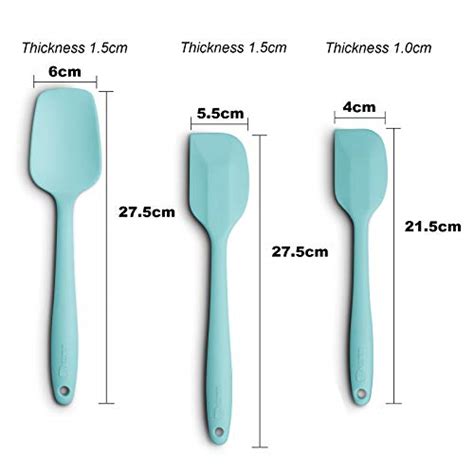 Silicone Spatula 3 Piece Set Ergonomic Handle High Heat Resistant