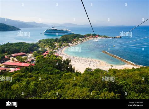 Zip line in Labadee island Stock Photo - Alamy