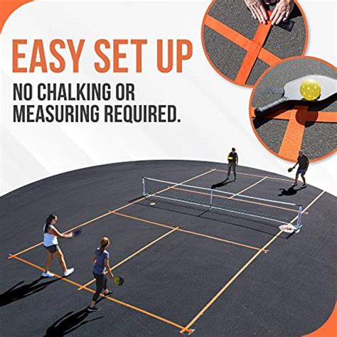 Cortable Temporary Pickleball Court Lines - The Original - Portable Pickleball Court Marking Kit ...