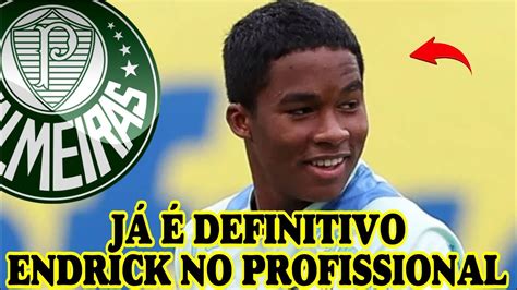 JÁ É OFICIAL ENDRICK NÃO TREINA MAIS NO SUB 20 DERBI NO BRASILEIRO