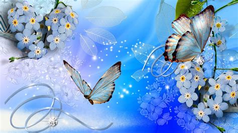Blue Flower Wallpapers Top Free Blue Flower Backgrounds Wallpaperaccess