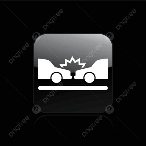 Ilustración Vectorial Del Icono Del Accidente Automovilístico Accidente Del Poste Del Vehículo