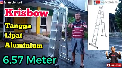 Krisbow Tangga Lipat Aluminium 6 57 Meter Mantap LADDER