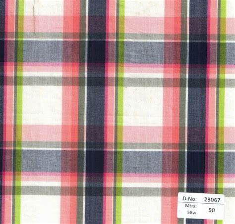 Cotton Checks Fabrics In Chennai Check Stripes Multicolour