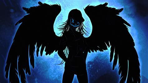 Neon Mask Girl Wings 4k Wallpaperhd Artist Wallpapers4k Wallpapersimagesbackgroundsphotos