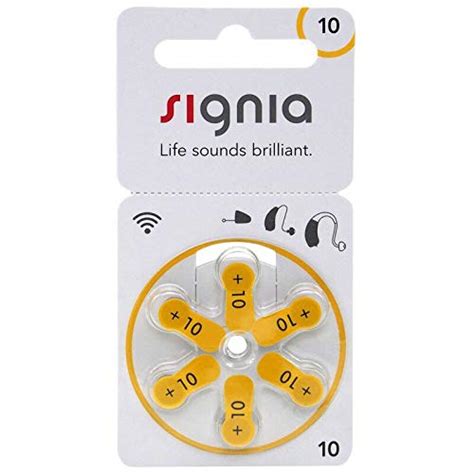 Signia Zink Air 10 Hearing Zinc Air Mercury Free Size 10 Aid Battery