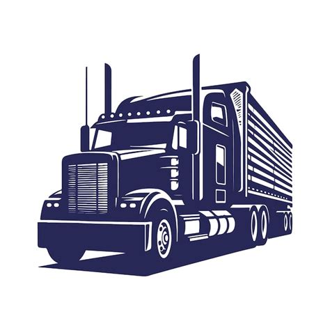 Truck silhouette vector Clip art isolated design illustration | Premium ...