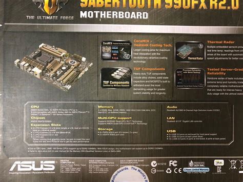 Asus Tuf Series Sabertooth 990fx R20 Motherboard Computers And Tech Parts And Accessories