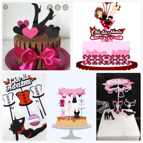 Arquivo de Corte Topo de Bolo Chá de Lingerie Elo7