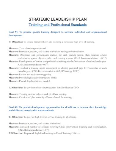 Free 10 Strategic Training Plan Samples In Pdf Doc