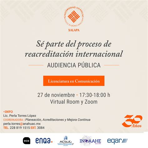 Reacreditación Internacional Acsug Audiencia Pública De Comunicación