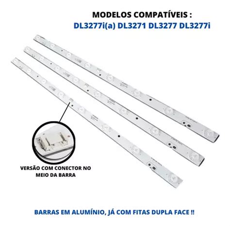 Kit C 3 Barra De Led Tv Semp Toshiba Dl3271 Dl3277i a Novas Frete grátis