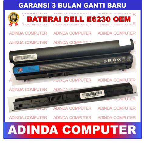 Jual Baterai Laptop DELL Latitude E6230 TPHRG WJ384 7FF1K 823F9 FRR0G