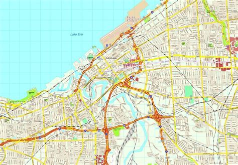 Cleveland digital map | Digital Maps. Netmaps UK Vector Eps & Wall Maps