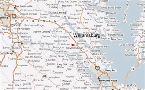 Williamsburg Location Guide | Virginia Map